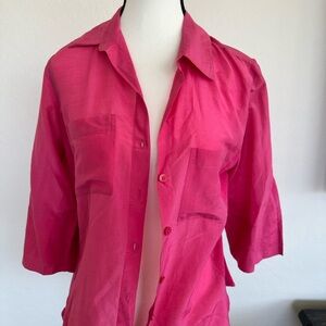 Ann Taylor Vibrant Pink Top